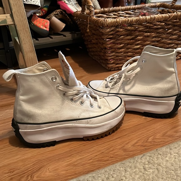 Women Converse Chuck Taylor Run Star Hike Hi Platform Shoes White Womens 7M - Picture 8 of 8